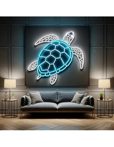 'Neon Serene Turtle' - LED neon sign la livraison gratuite