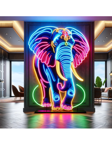 'Neon Elephant' - LED neon sign outlet