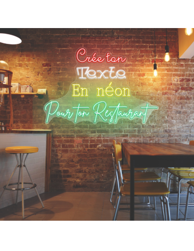 Custom restaurant neon sign le concept de la Pate a emporter 